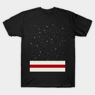 Cozy Christmas Red & Grey Stripe Wool T-Shirt